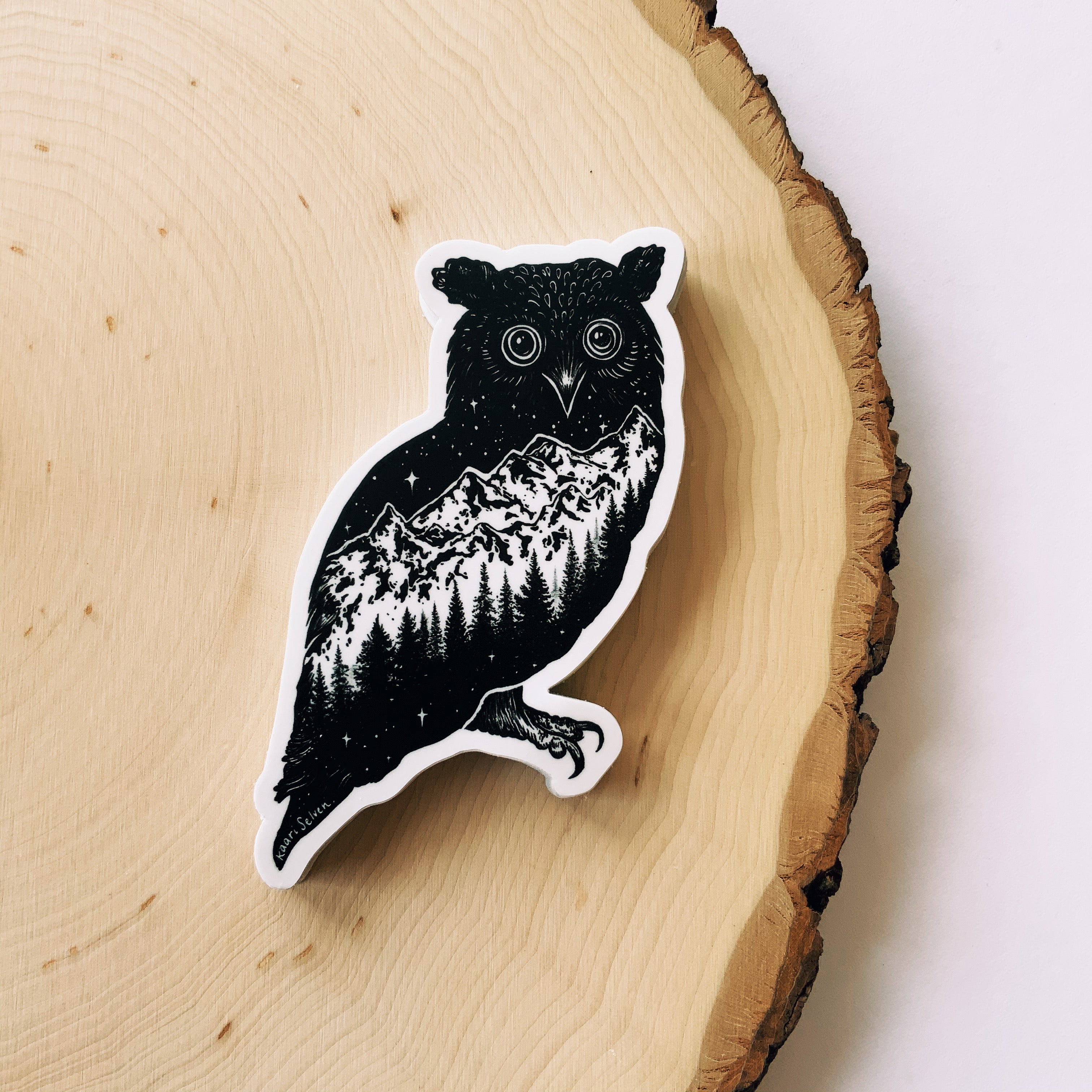 Mountain Owl Vinyl Sticker