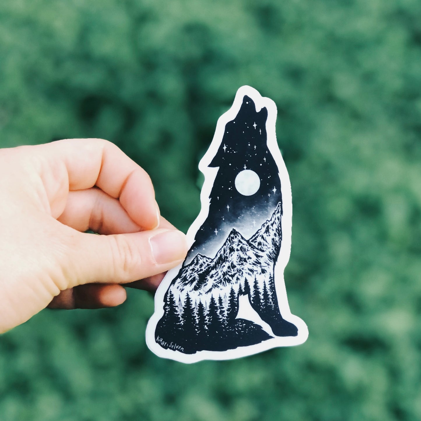 Mountain Wolf Vinyl Sticker