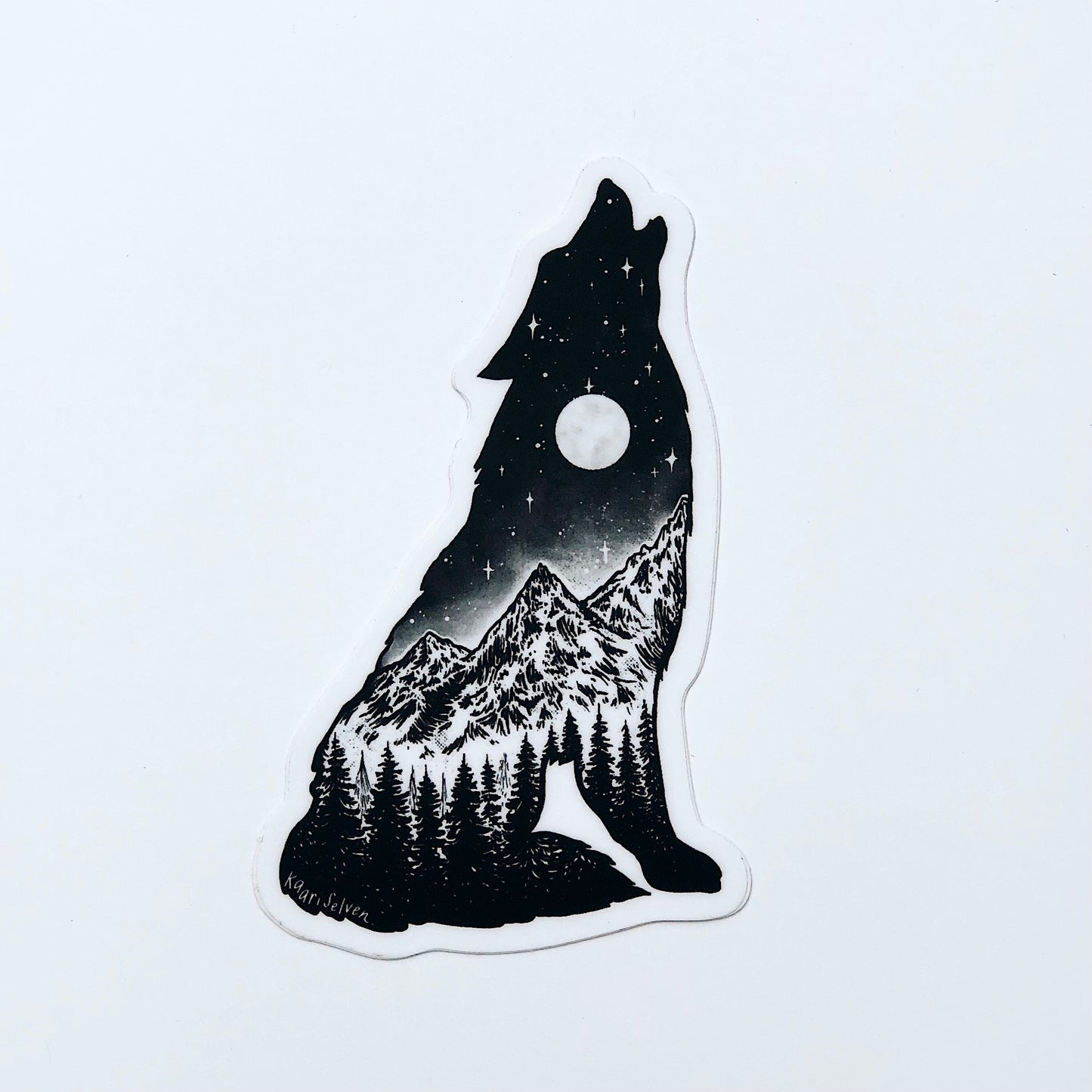 Mountain Wolf Vinyl Sticker