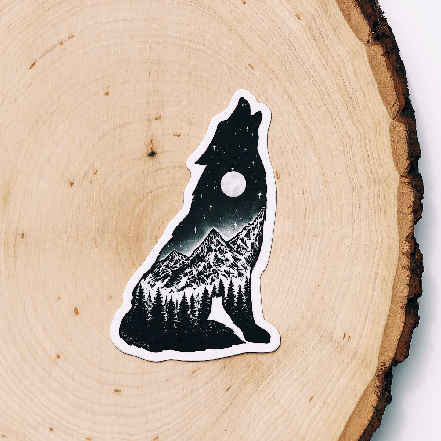 Mountain Wolf Vinyl Sticker