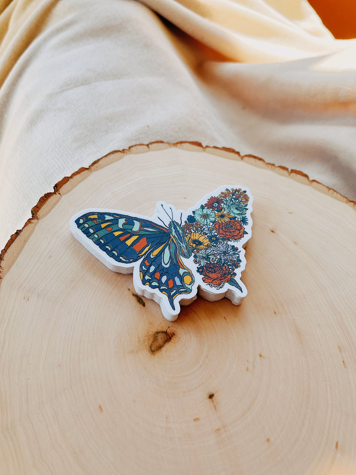 Blooming Butterfly Vinyl Sticker