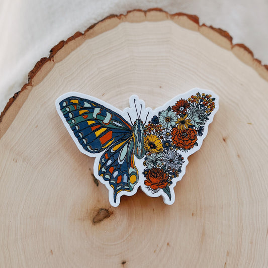 Blooming Butterfly Vinyl Sticker