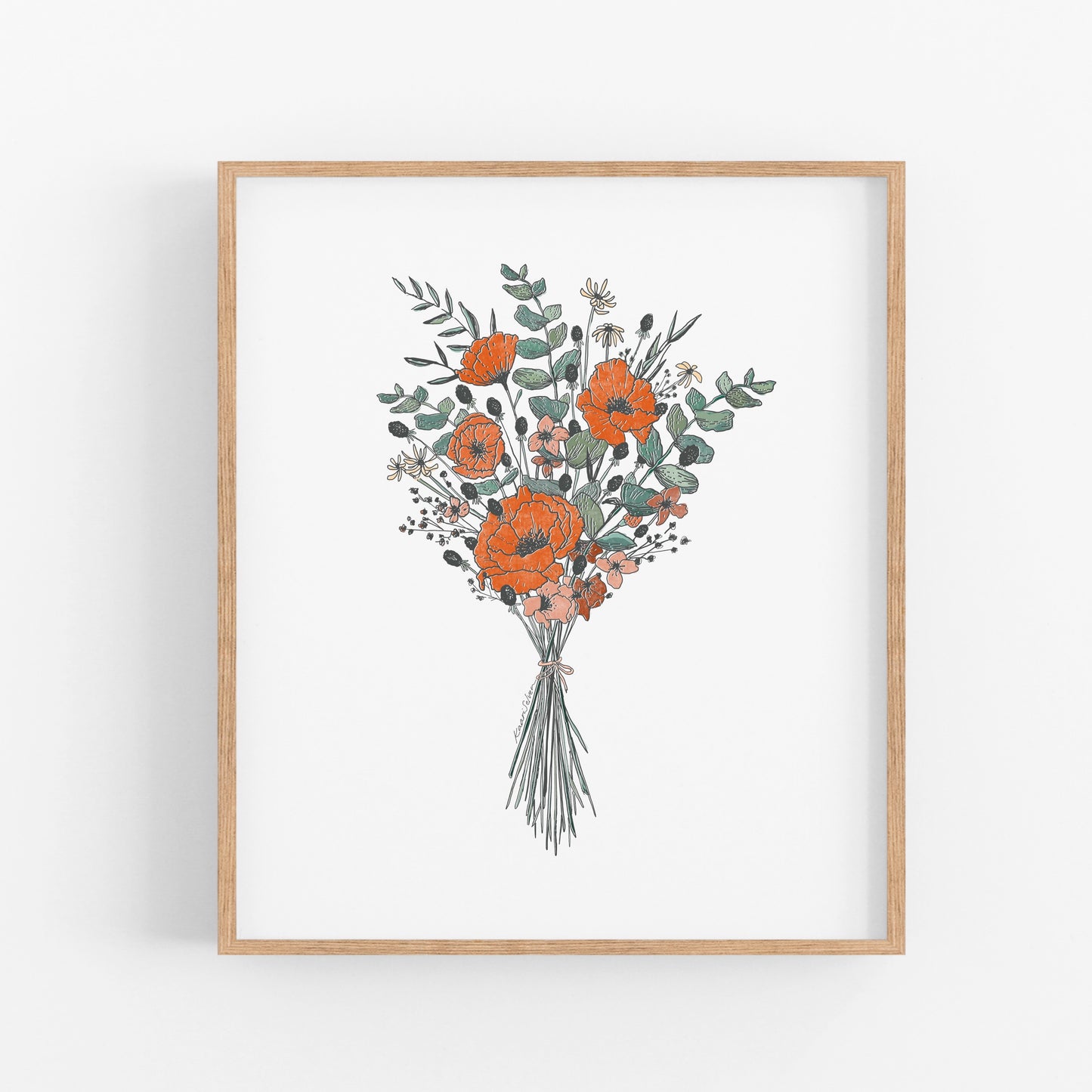 Poppy Bouquet Art Print