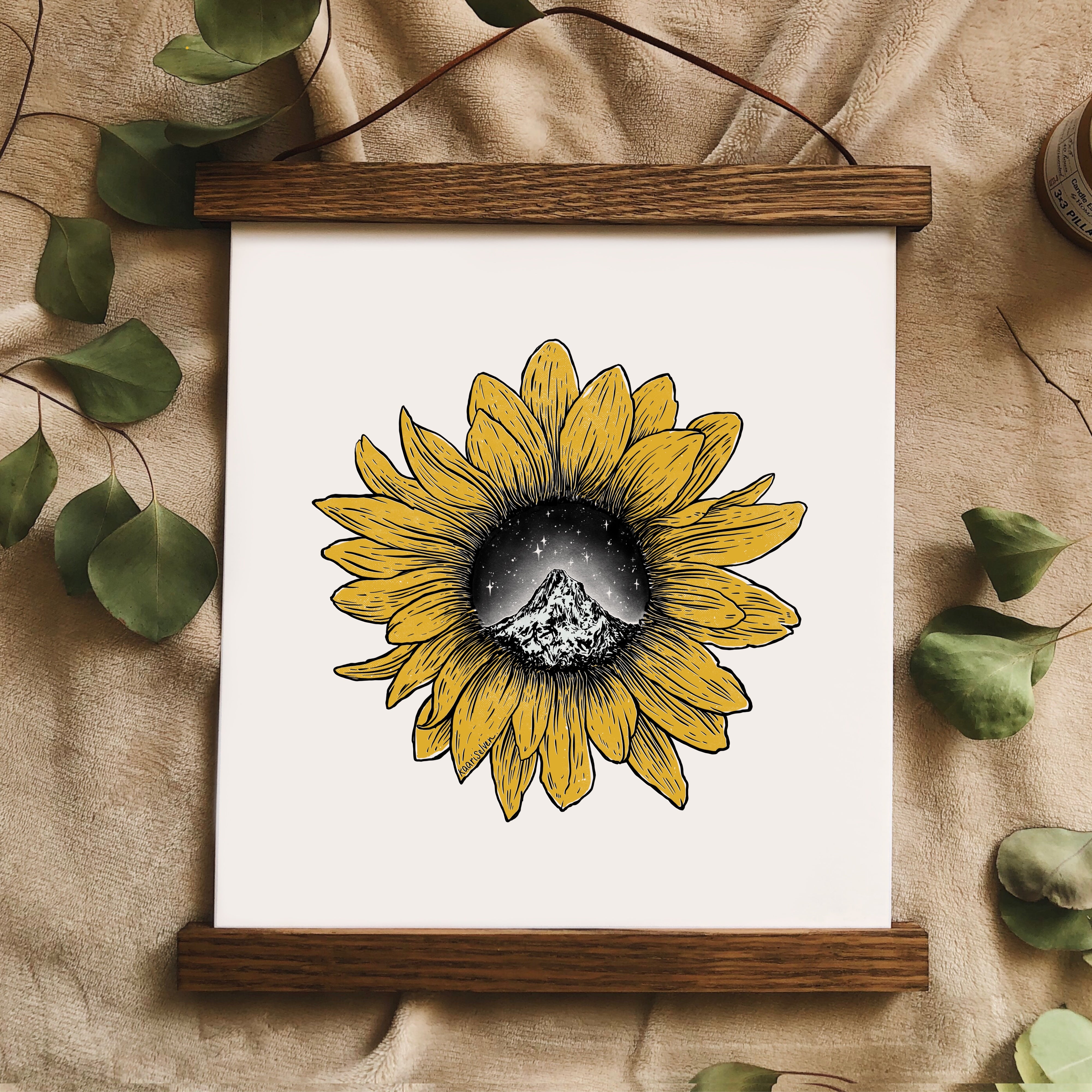Mountain Sunflower in Yellow Limited Edition Art Print