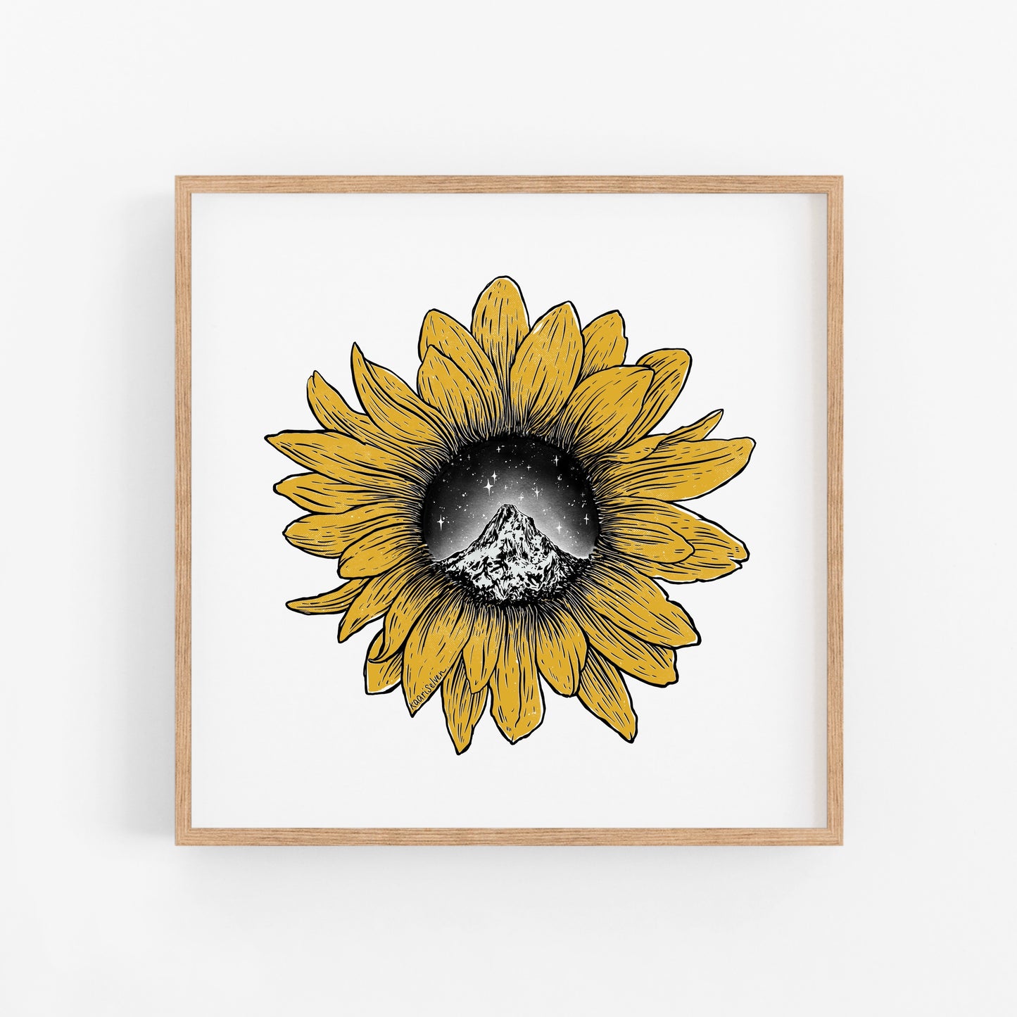 Mountain Sunflower in Yellow Limited Edition Art Print