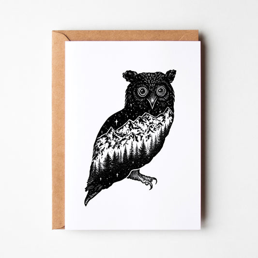 Mountain Owl Greeting Card