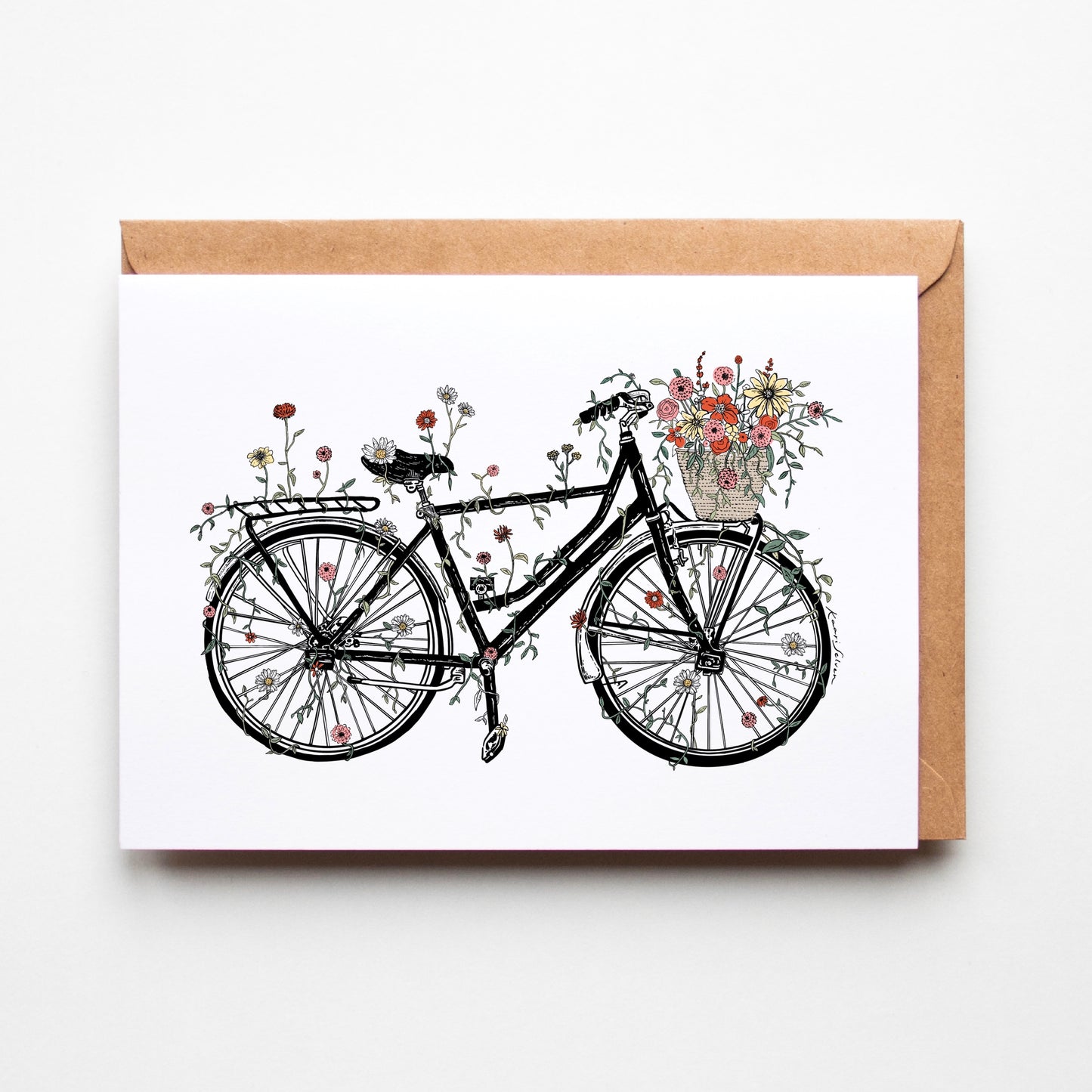 Bicycle Blossoms Greeting Card