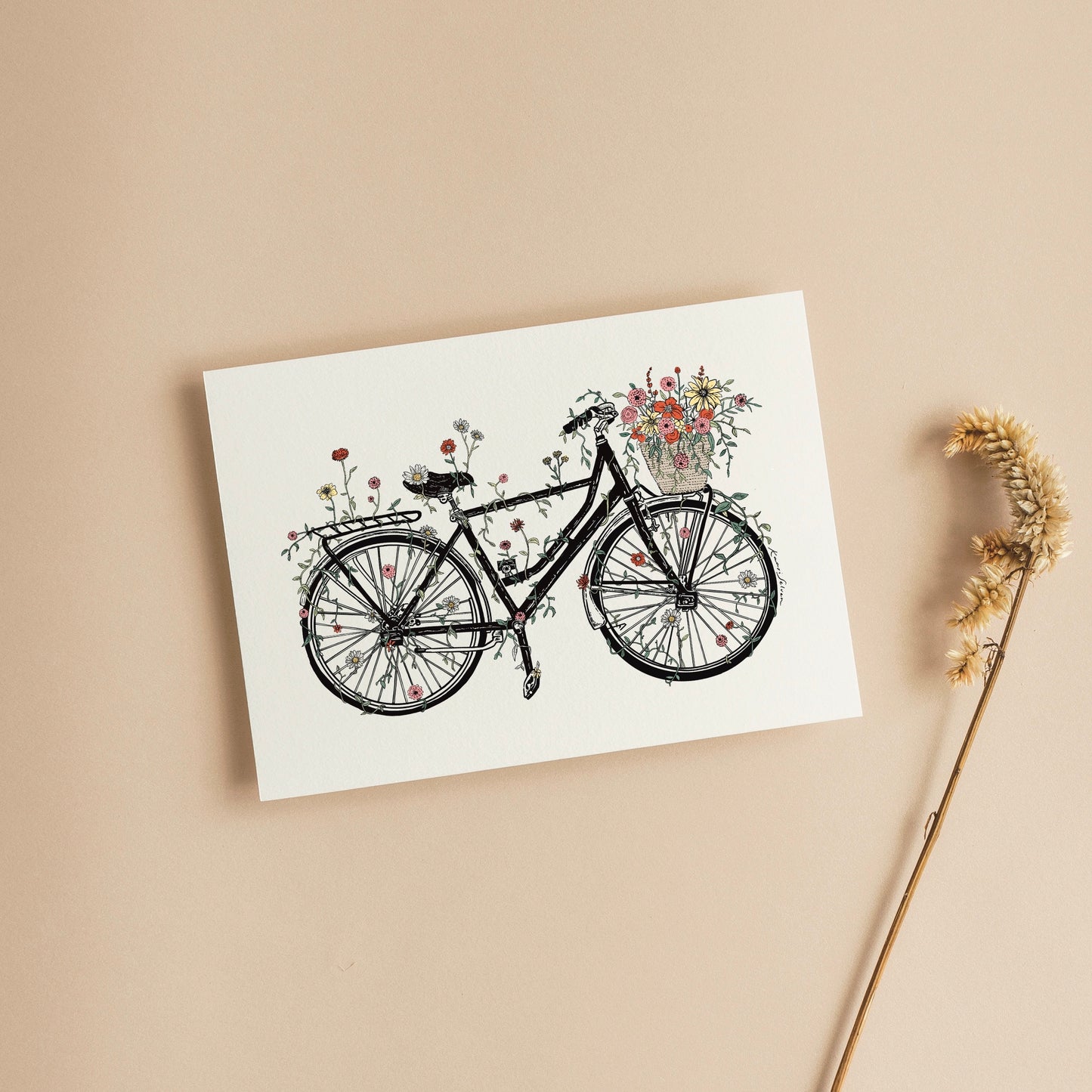 Bicycle Blossoms Greeting Card