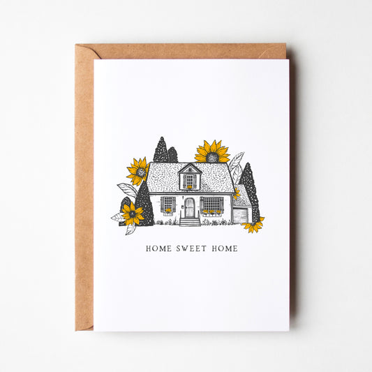 Home Sweet Home Sunflowers Greeting Card