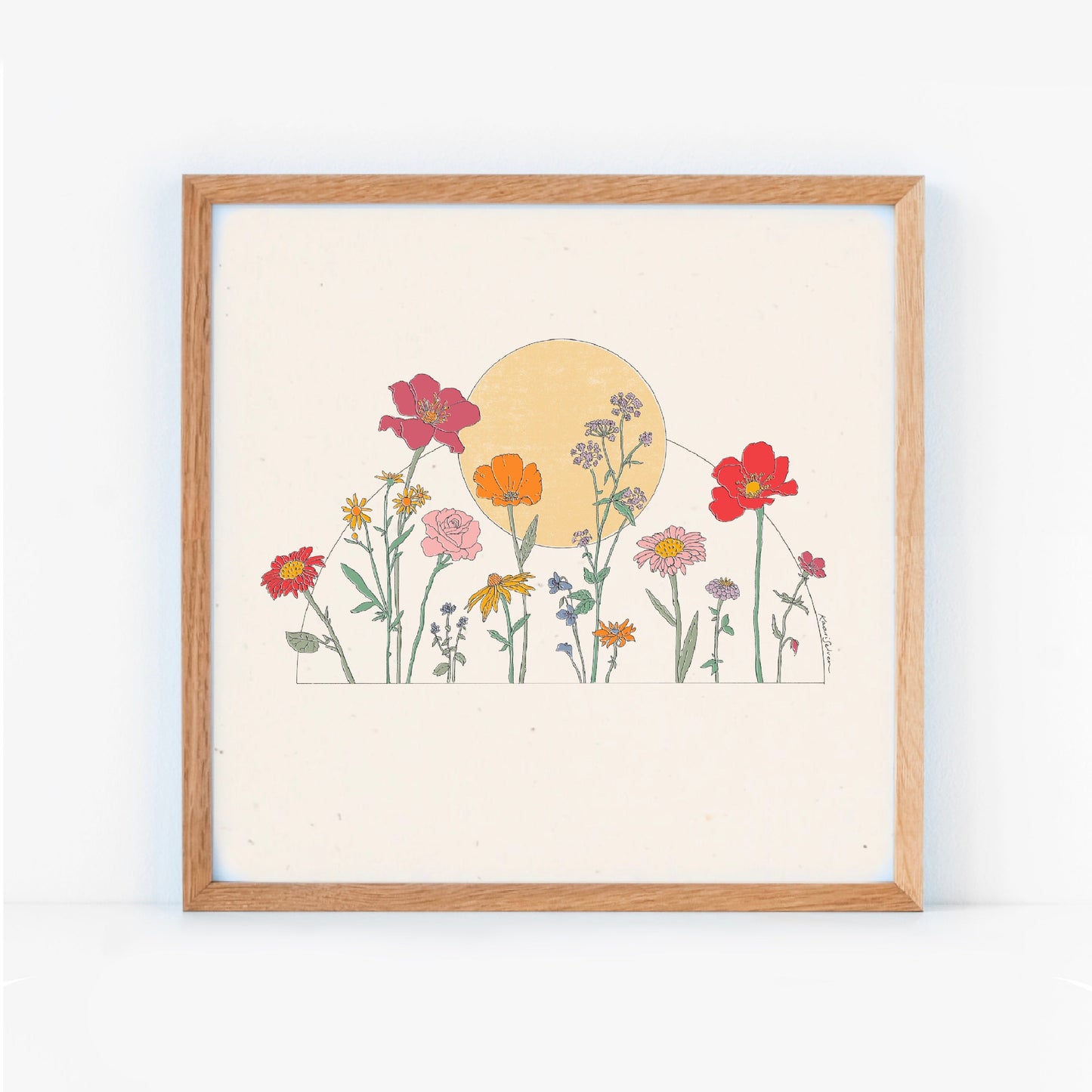 Wildflower Sun Art Print