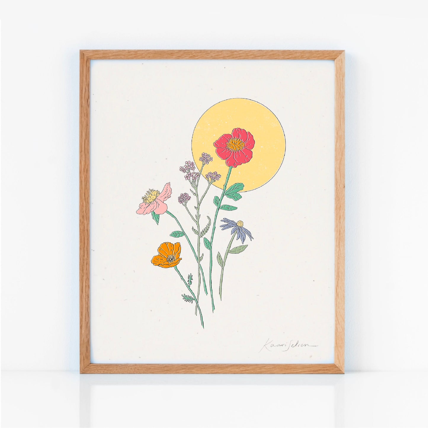 Wildflower Sun II Art Print