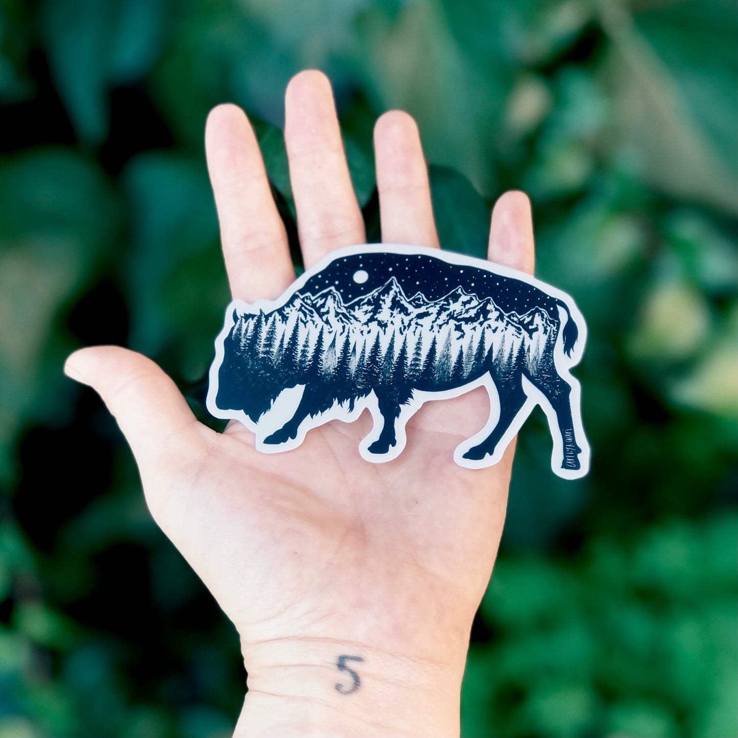 Mountain Buffalo Vinyl Sticker