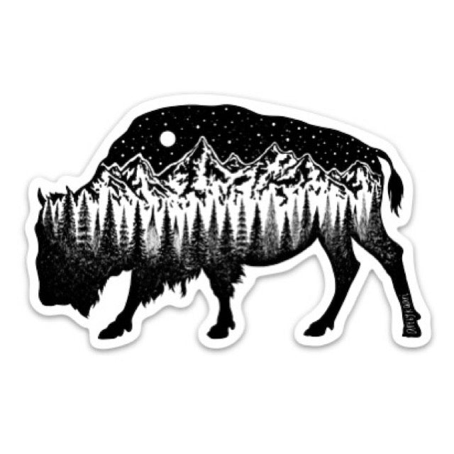 Mountain Buffalo Vinyl Sticker