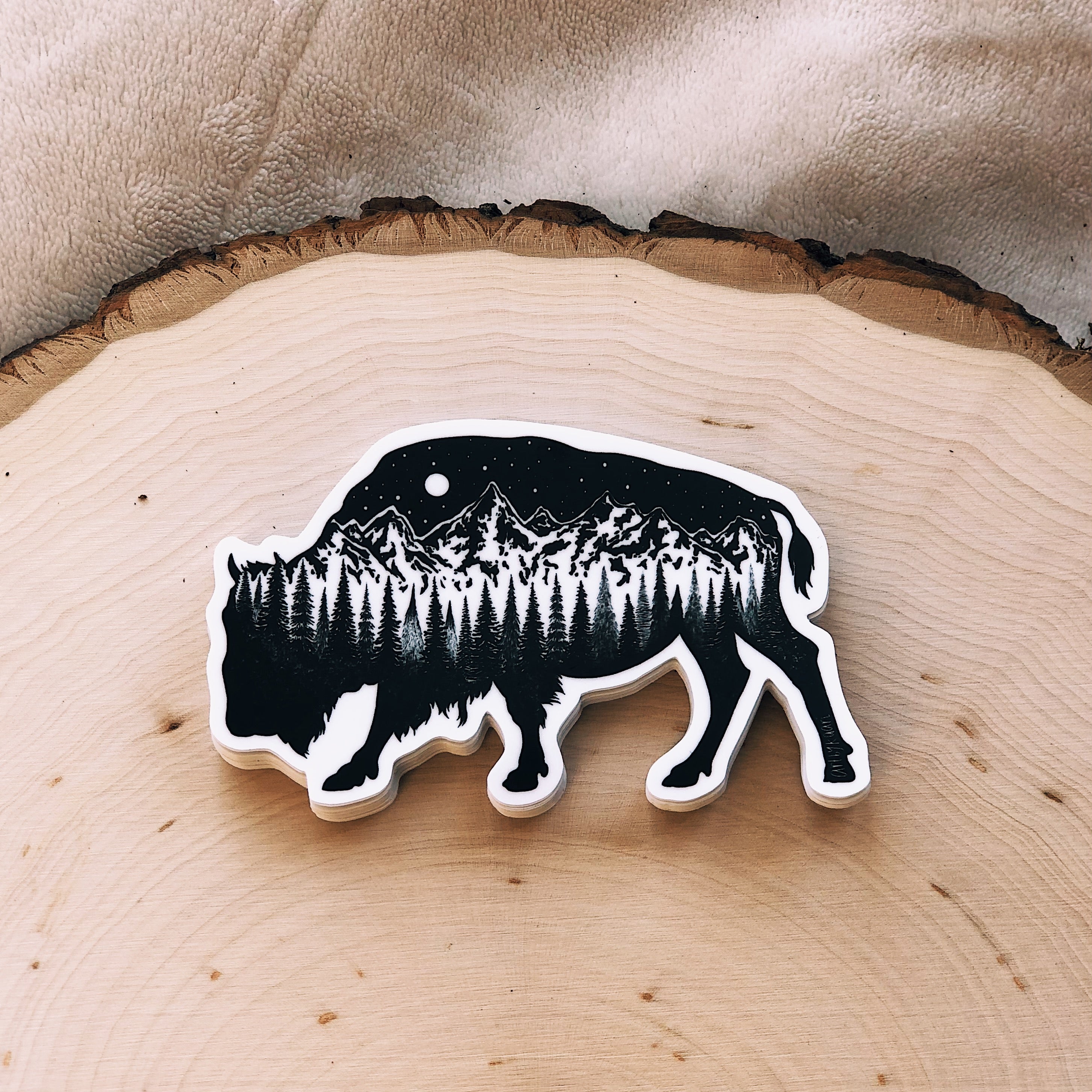 Mountain Buffalo Vinyl Sticker