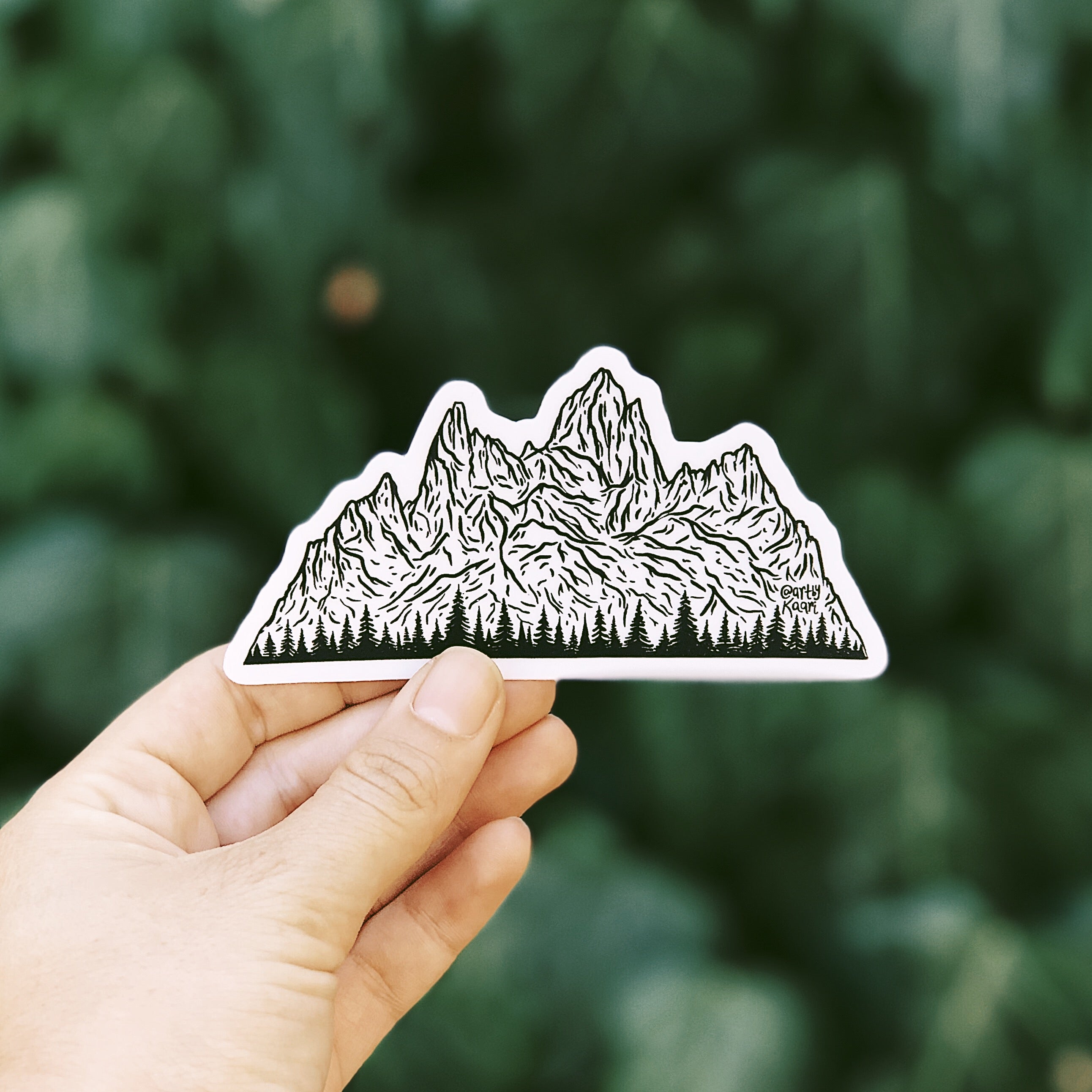 Mountains + Trees Vinyl Sticker