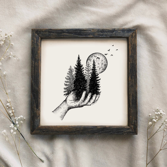 Forest in Hand Art Print