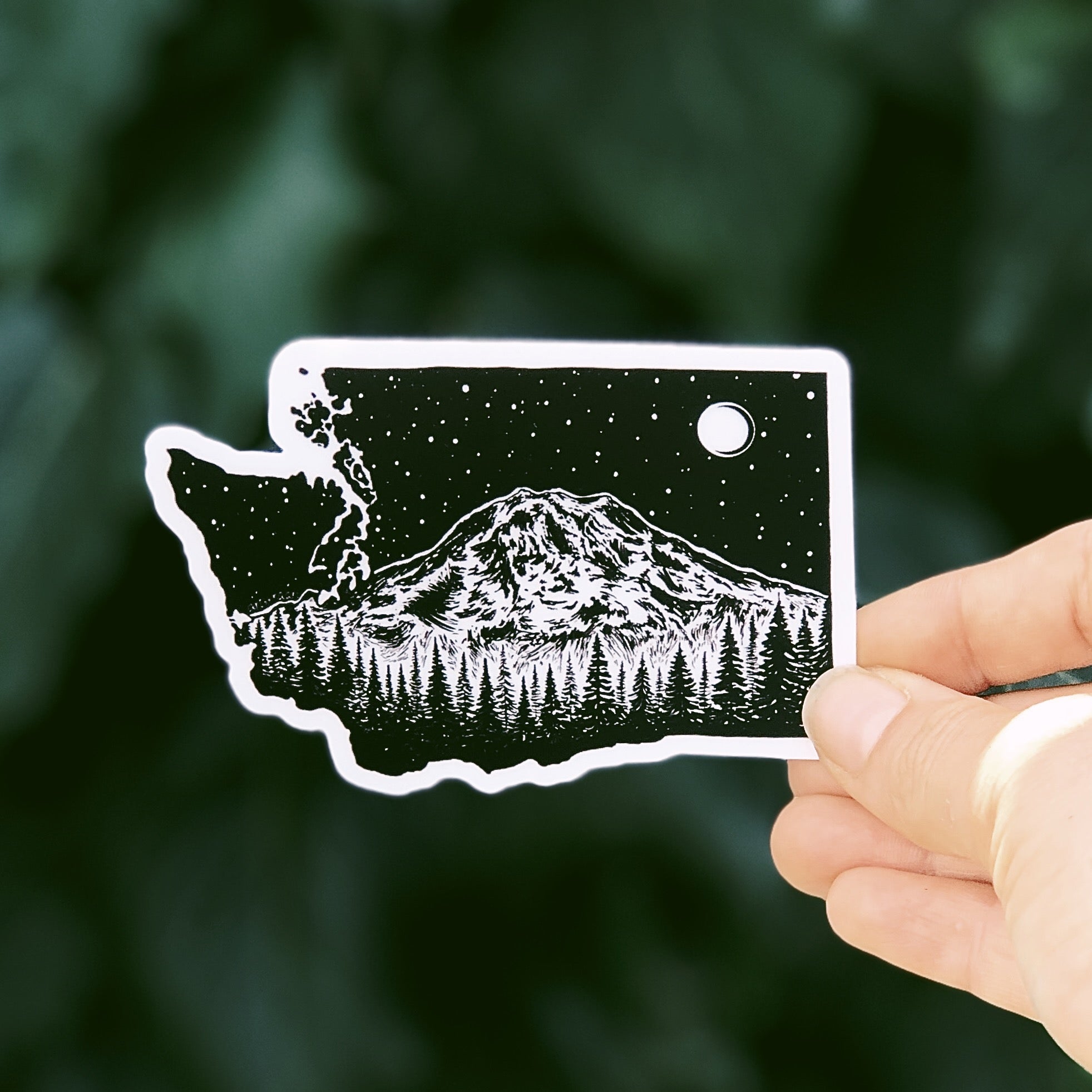 Washington + Mt. Rainier Vinyl Sticker